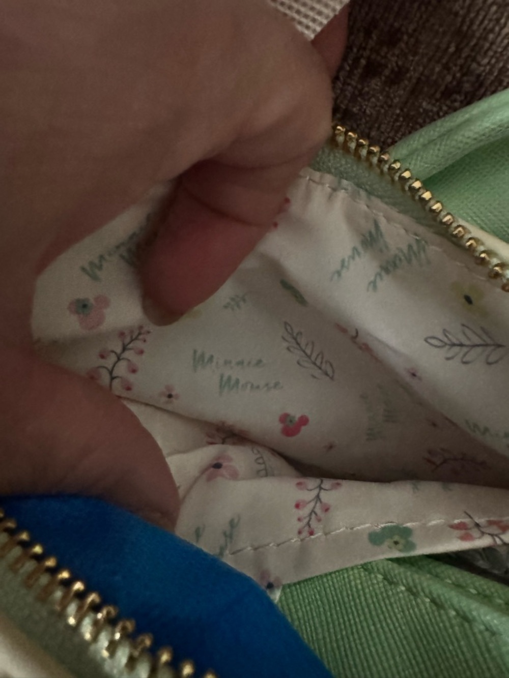 Loungefly, hard tag, Cream & Mint Floral Bow Shoulder Bag - Picture 4 of 4